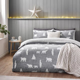 Catherine Lansfield Cosy Polar Bear Duvet Cover Set - Grey