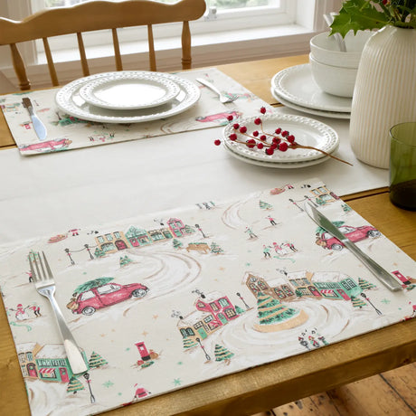 Christmas Town Kitchen Textiles Collection by Catherine Lansfield