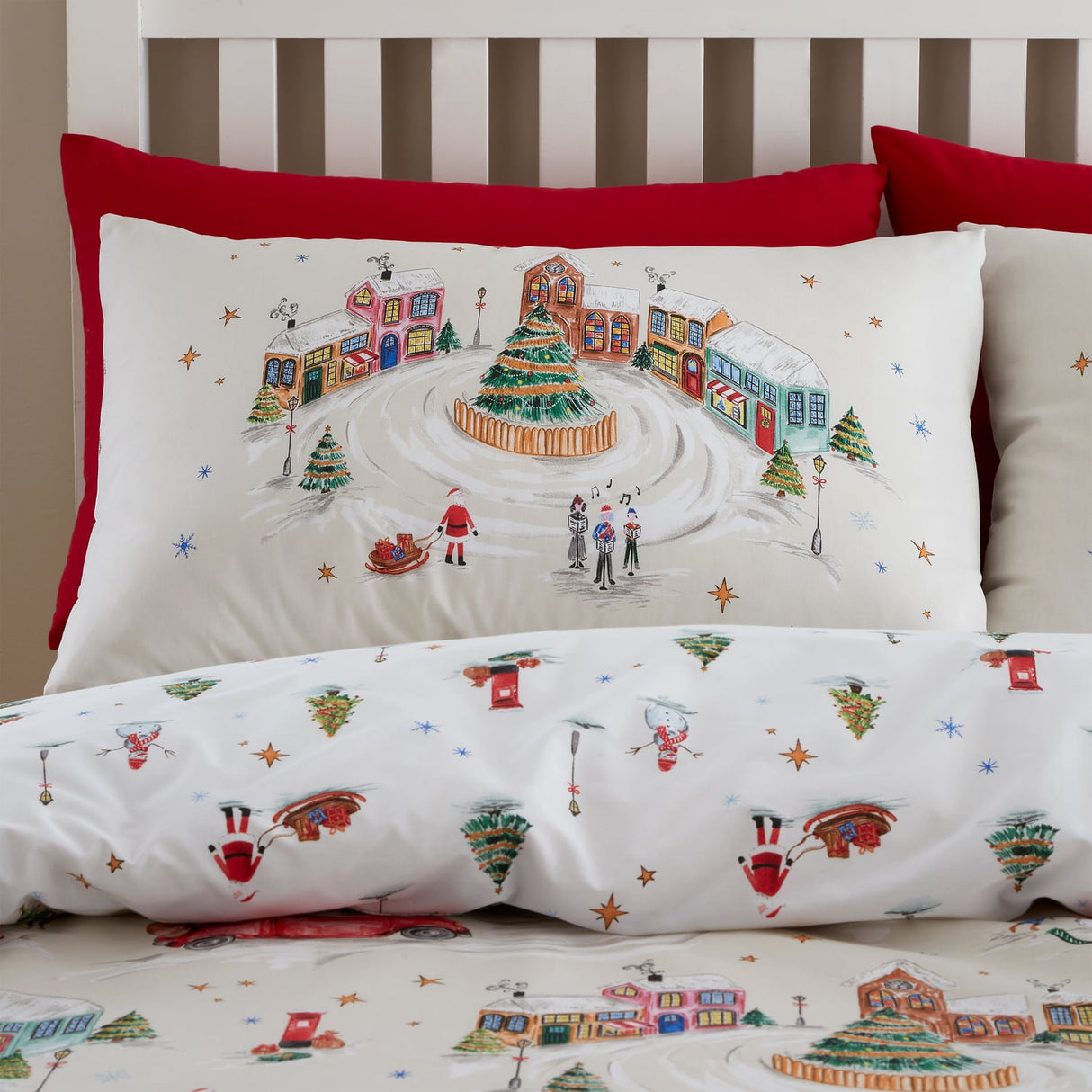 Catherine Lansfield Christmas Town Duvet Cover Set - Christmas Town Duvet Set