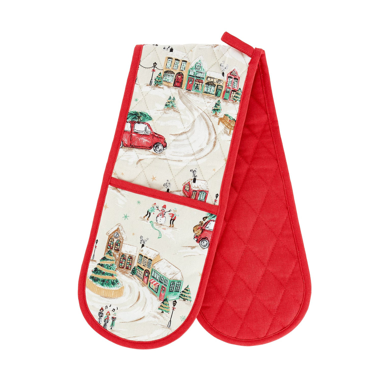 Catherine Lansfield Christmas Town Oven Glove - Christmas Town Oven Glove