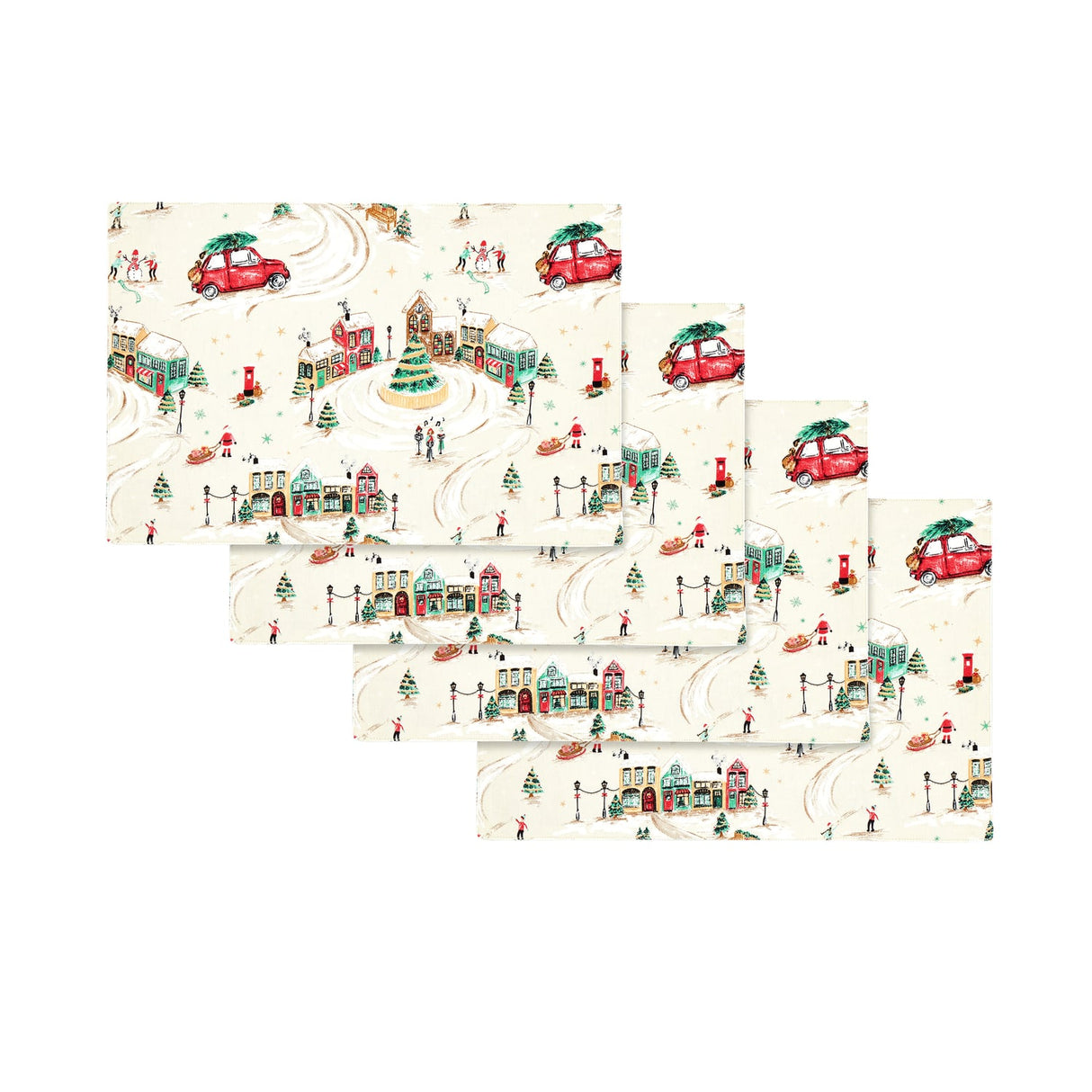 Catherine Lansfield Christmas Town Placemat 4 Pack - Christmas Town Placemats