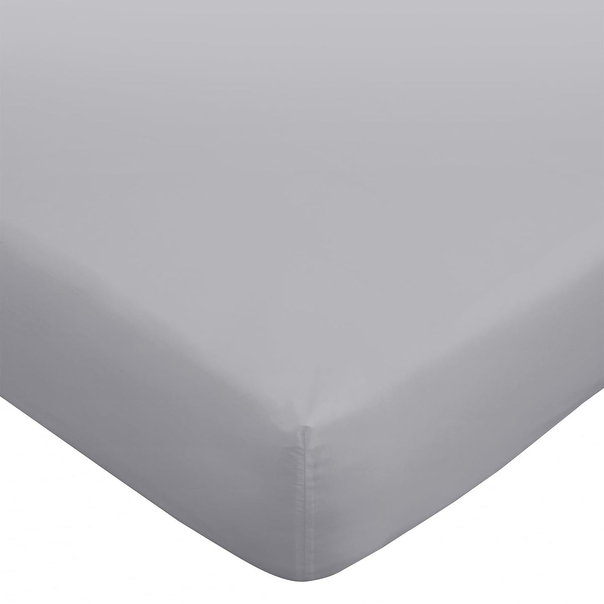 Bianca Fine Linens 180 Thread Count Egyptian 34cm Deep Silver Grey 100% Cotton Fitted Sheet