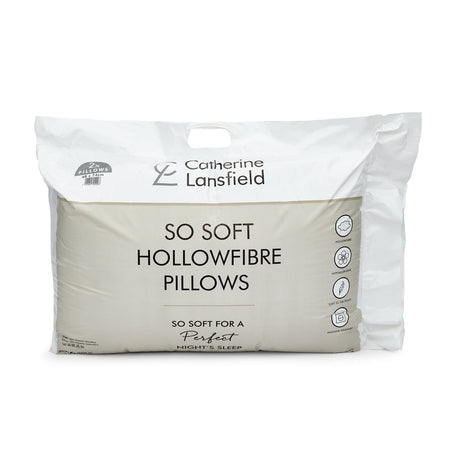 Catherine Lansfield Anti Allergy Hollowfibre Pillow Pair - So Soft Extra Fill Pillow
