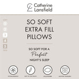 Catherine Lansfield Anti Allergy Hollowfibre Pillow Pair - So Soft Extra Fill Pillow