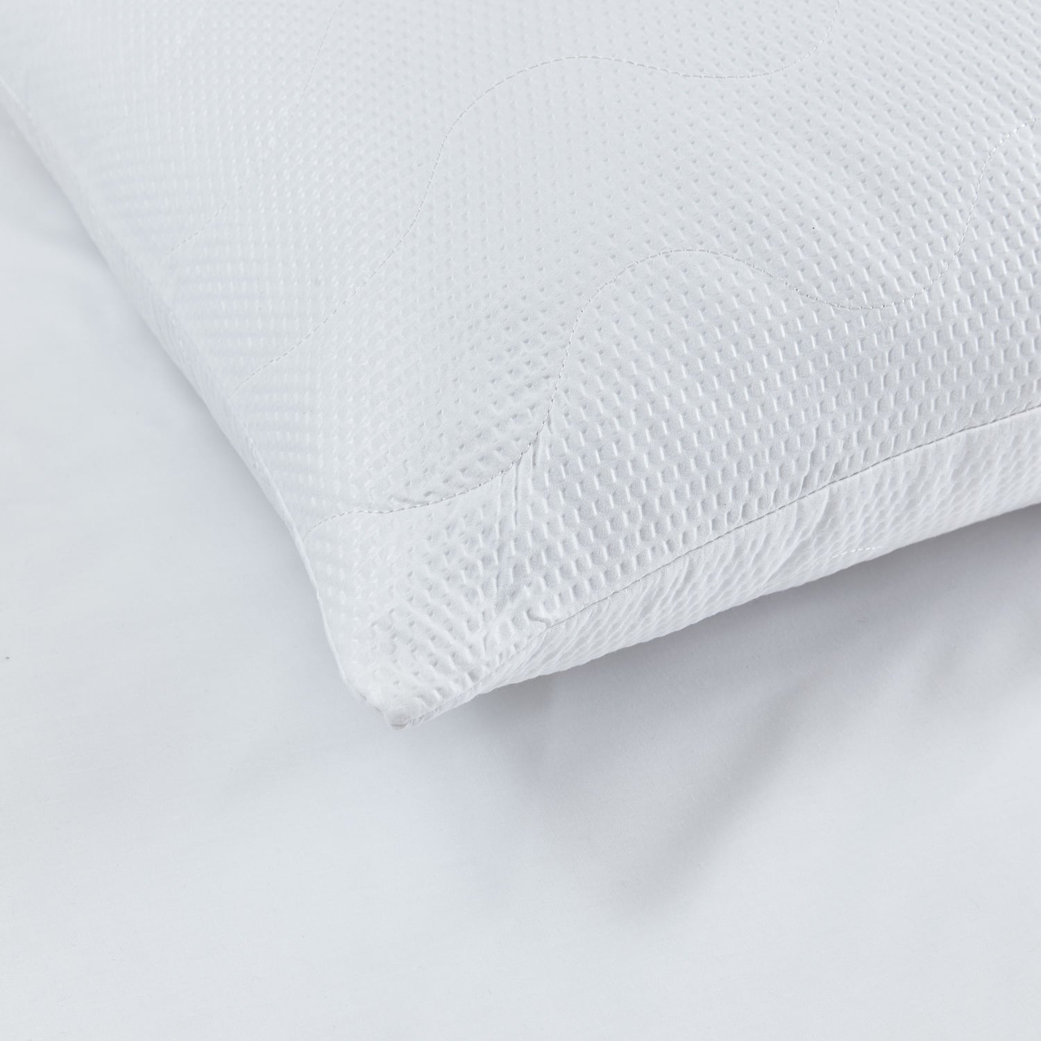 Catherine Lansfield Luxury Quilted Comfort Embossed Pillow - White - Luxury Quilted Comfort Embossed Pillow