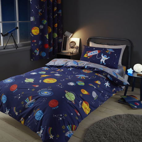 Catherine Lansfield Lost In Space Duvet Cover Set - Lost In Space Duvet Set