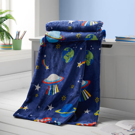 Catherine Lansfield Lost in Space Kids Cosy Throw