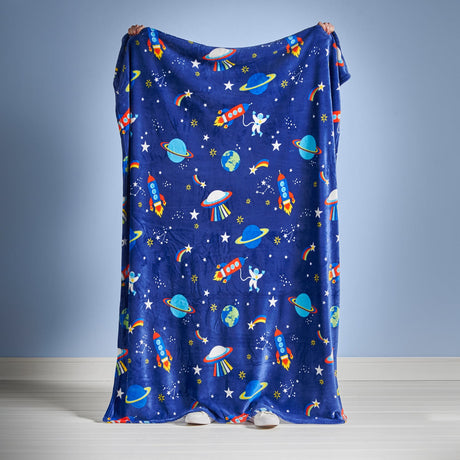Catherine Lansfield Lost in Space Kids Cosy Throw - Lost In Space Throw