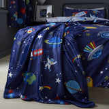 Catherine Lansfield Lost in Space Kids Cosy Throw - Lost In Space Throw