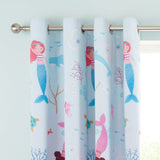 Catherine Lansfield Mermaid Kids Eyelet Curtains Polycotton