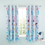Catherine Lansfield Mermaid Kids Eyelet Curtains Polycotton - Mermaid Curtains