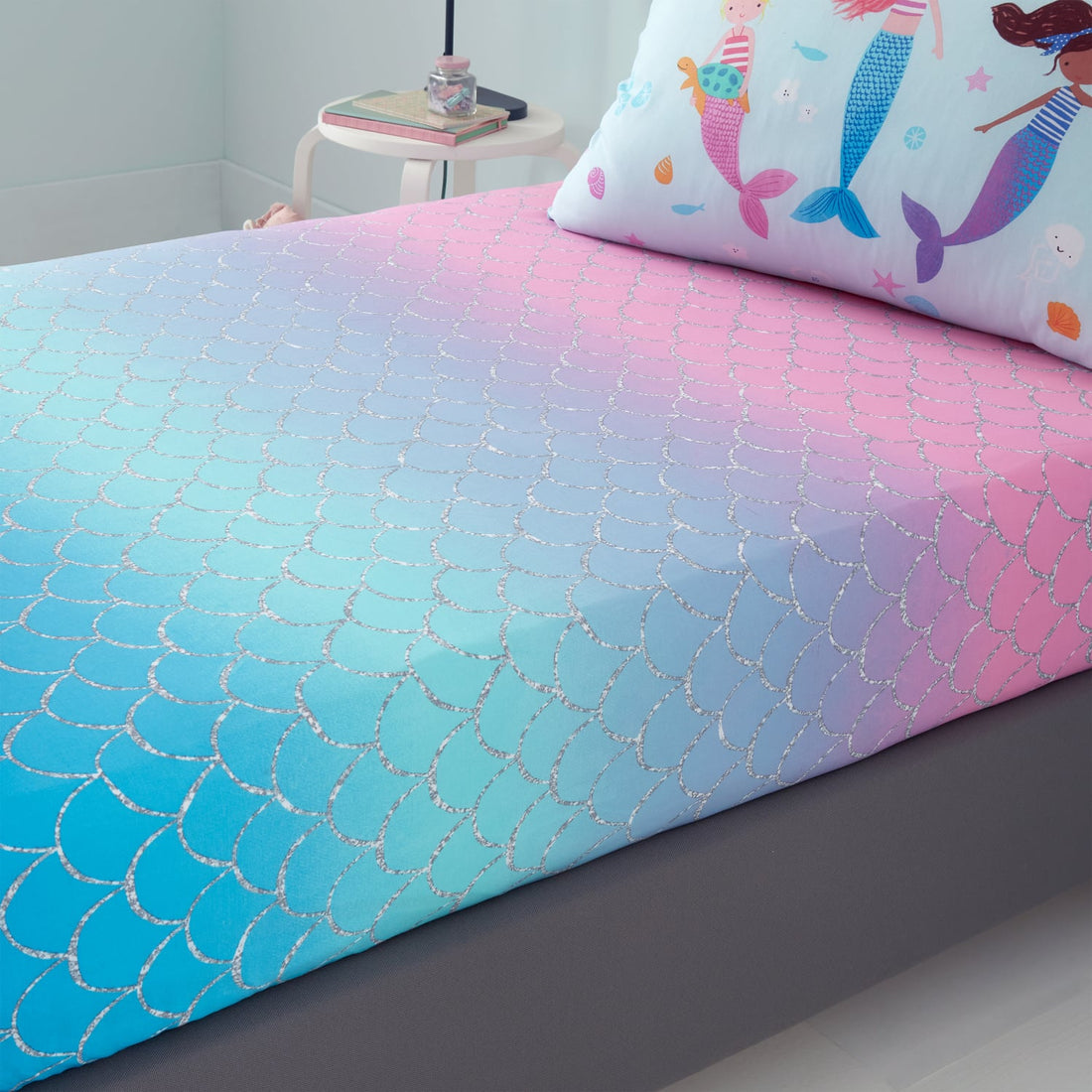 Catherine Lansfield Mermaid 25cm Deep Fitted Sheet