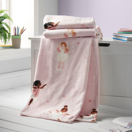 Catherine Lansfield Dancing Fairies Cosy Kids Throw