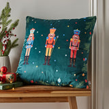 Catherine Lansfield Christmas Nutcracker Light Up Filled Cushion - Christmas Nutcracker Cushion