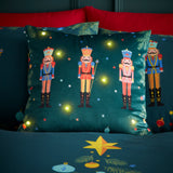 Catherine Lansfield Christmas Nutcracker Light Up Filled Cushion - Christmas Nutcracker Cushion