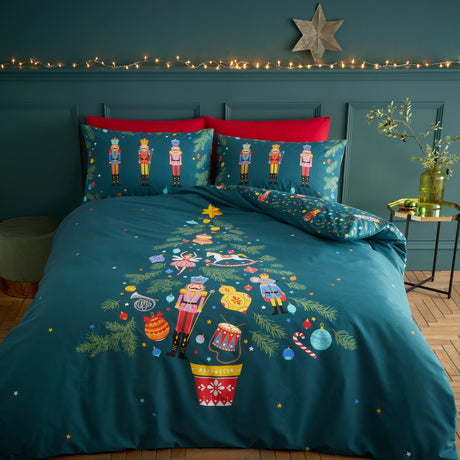 Catherine Lansfield Christmas Nutcracker Duvet Cover Set - Christmas Nutcracker Duvet Set