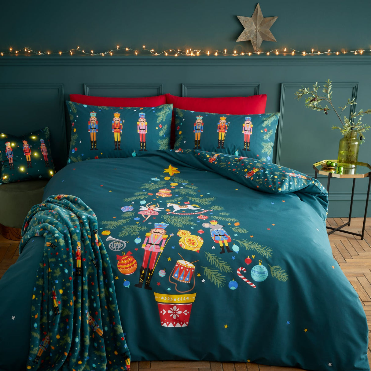 Catherine Lansfield Christmas Nutcracker Duvet Cover Set