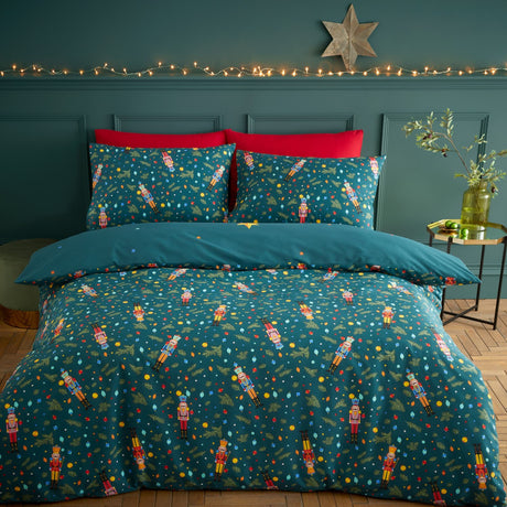 Catherine Lansfield Christmas Nutcracker Duvet Cover Set - Christmas Nutcracker Duvet Set