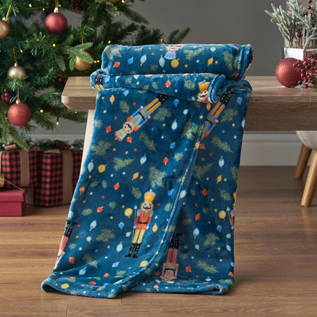 Catherine Lansfield Christmas Nutcracker Throw