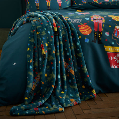 Catherine Lansfield Christmas Nutcracker Throw - Christmas Nutcracker Throw