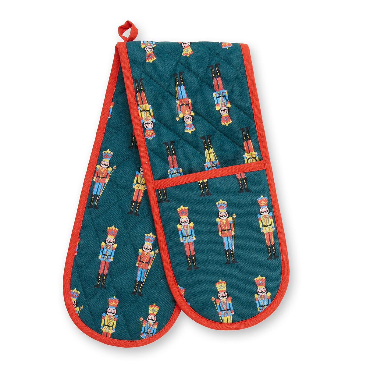 Catherine Lansfield Nutcracker Christmas Oven Glove - Nutcracker Double Oven Glove