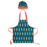 Catherine Lansfield Nutcracker Christmas Cotton Apron - Nutcracker Kids Hat And Apron