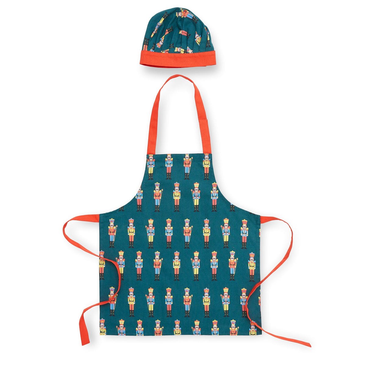 Catherine Lansfield Nutcracker Christmas Kids Apron and Hat Set - Nutcracker Kids Hat And Apron