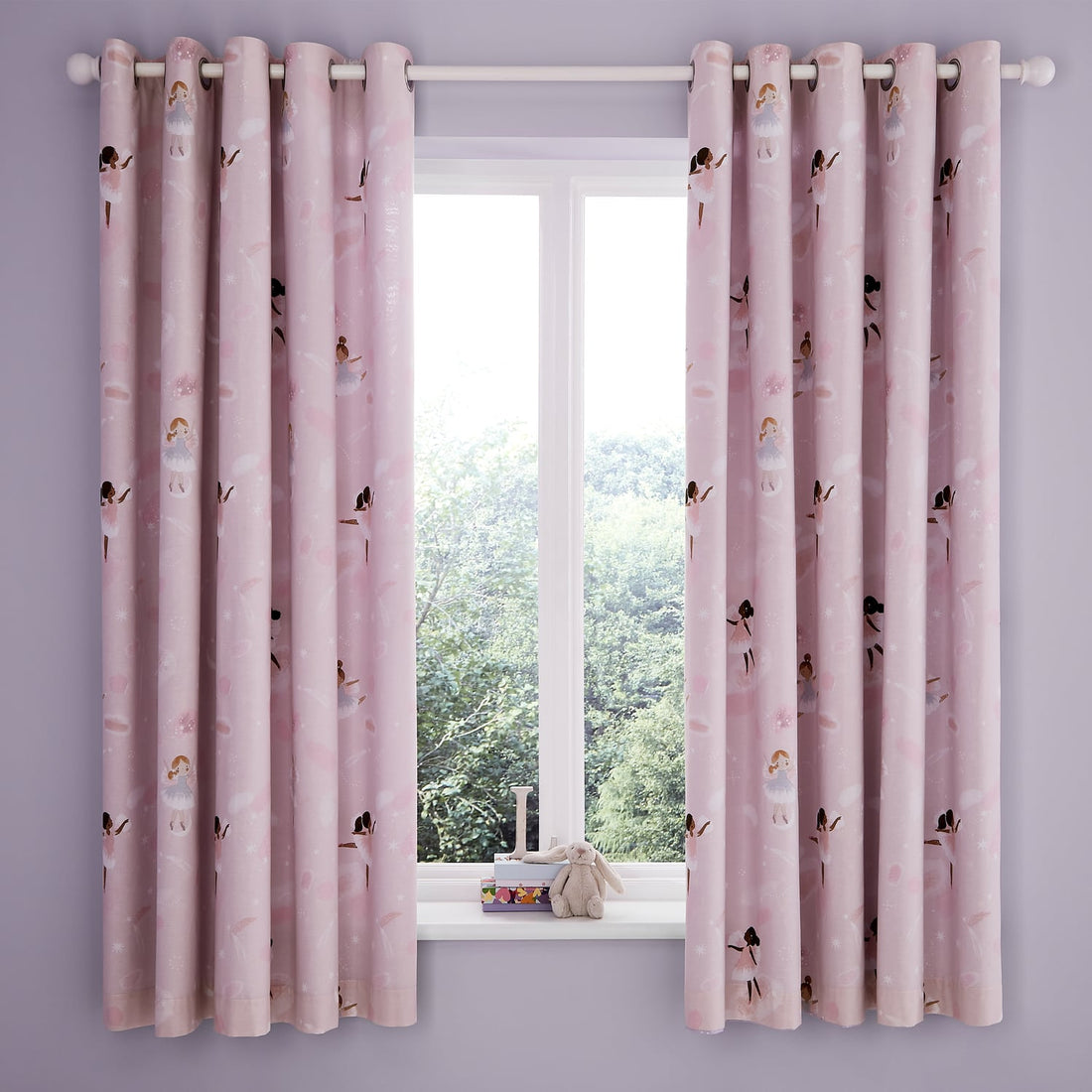 Catherine Lansfield Dancing Fairies Kids Eyelet Curtains
