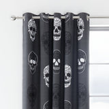 Catherine Lansfield Skulls Kids Eyelet Curtains Polycotton