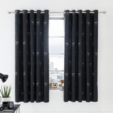 Catherine Lansfield Skulls Kids Eyelet Curtains Polycotton - Skulls Curtains