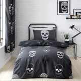 Catherine Lansfield Skulls Duvet Cover Set - Skulls Duvet Set (Single)