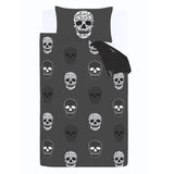 Catherine Lansfield Skulls Duvet Cover Set - Skulls Duvet Set (Single)