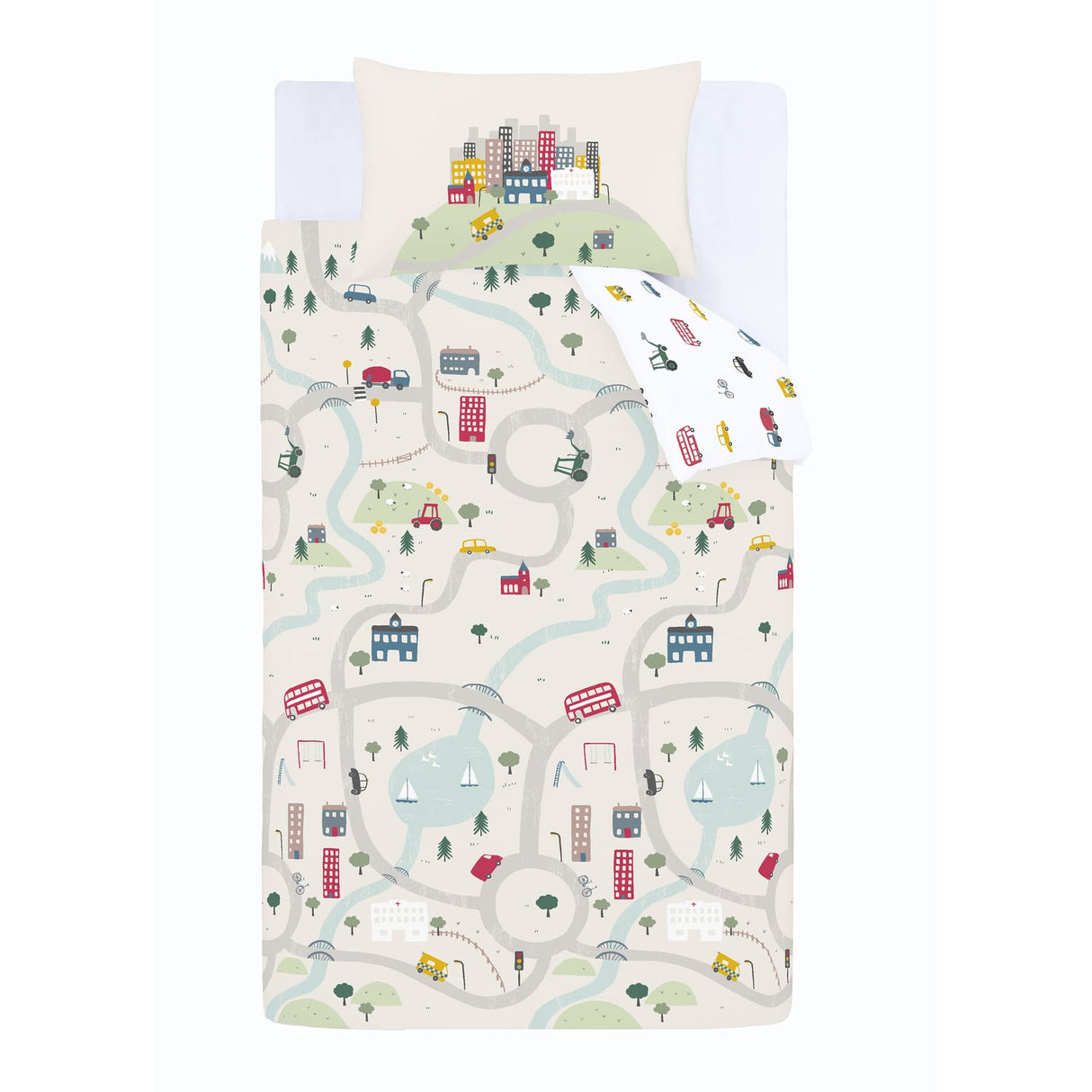 Catherine Lansfield Skulls Duvet Cover Set - Transport Duvet Set