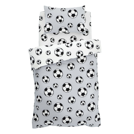 Catherine Lansfield Football Fleece Duvet Cover Set - Football Fleece Duvet Set