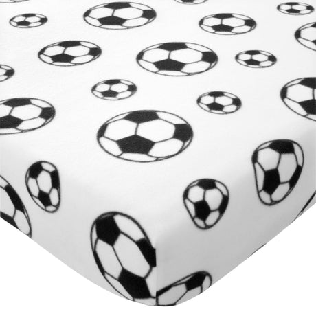 Catherine Lansfield Football Fleece 25cm Deep Fitted Sheet - Football Fleece Fitted Sheet