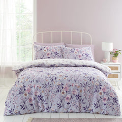 Catherine Lansfield Isadora Floral Lilac Duvet Cover Bedding Set