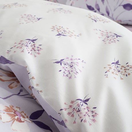 Catherine Lansfield Isadora Floral Lilac Duvet Cover Bedding Set