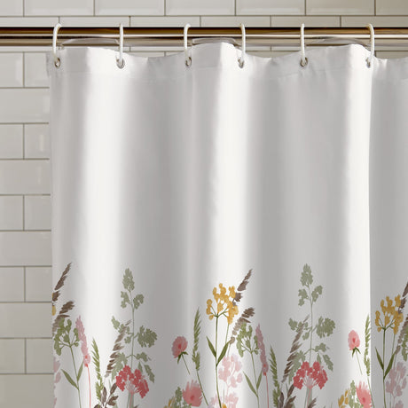 Catherine Lansfield Enchanted Twilight Animals Shower Curtain - Countryside Floral Shower Curtain