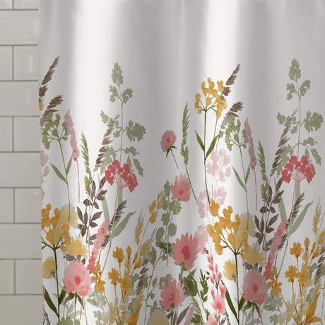 Catherine Lansfield Enchanted Twilight Animals Shower Curtain - Countryside Floral Shower Curtain