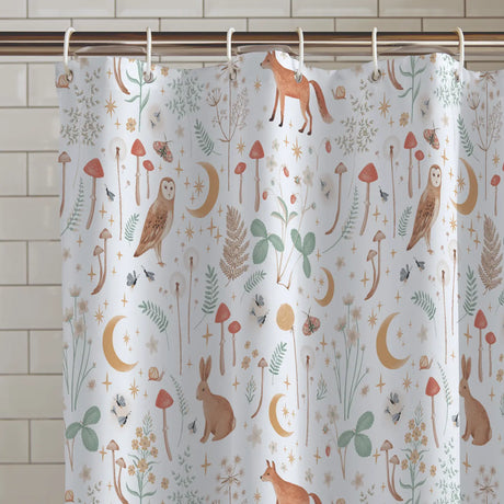 Enchanted Twilight Animals Shower Curtain by Catherine Lansfield