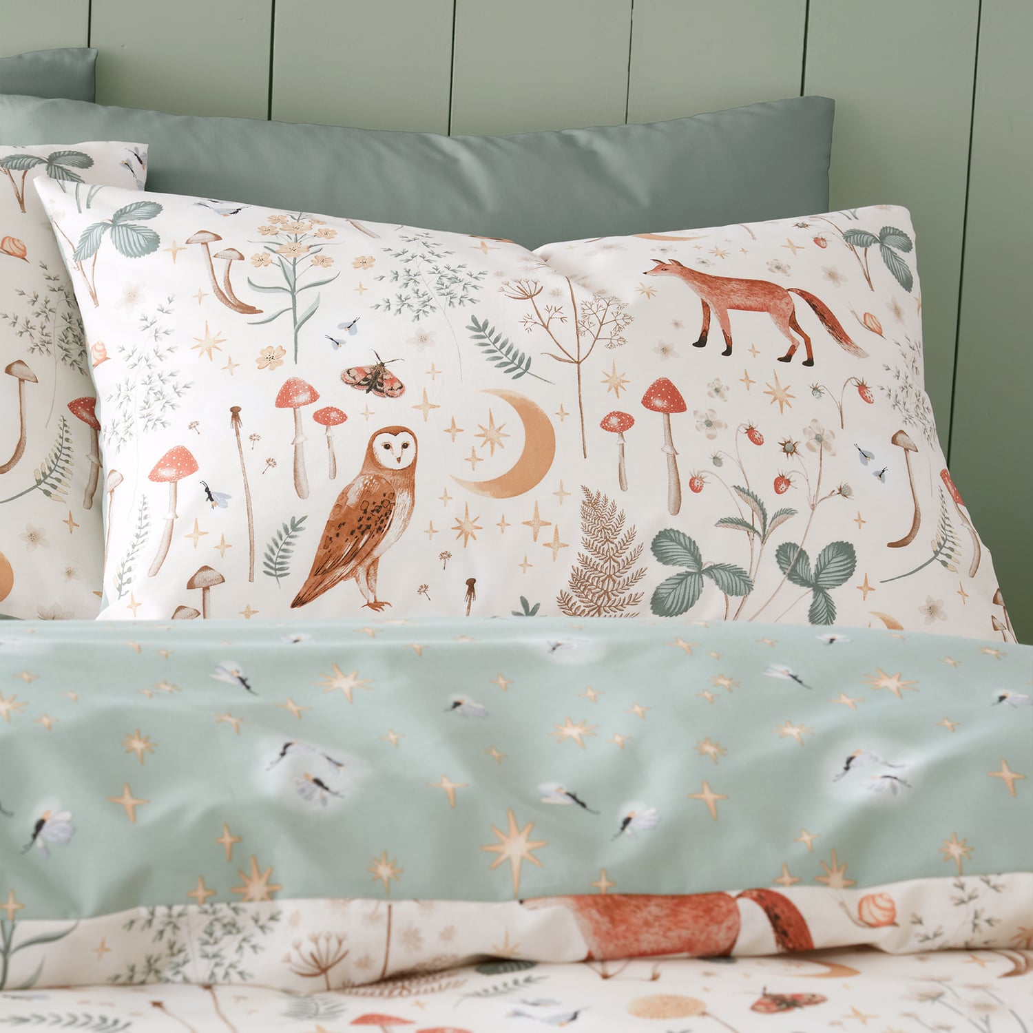 Catherine Lansfield Enchanted Twilight Animals Duvet Cover Set - Enchanted Twilight Animals Natural Duvet Set
