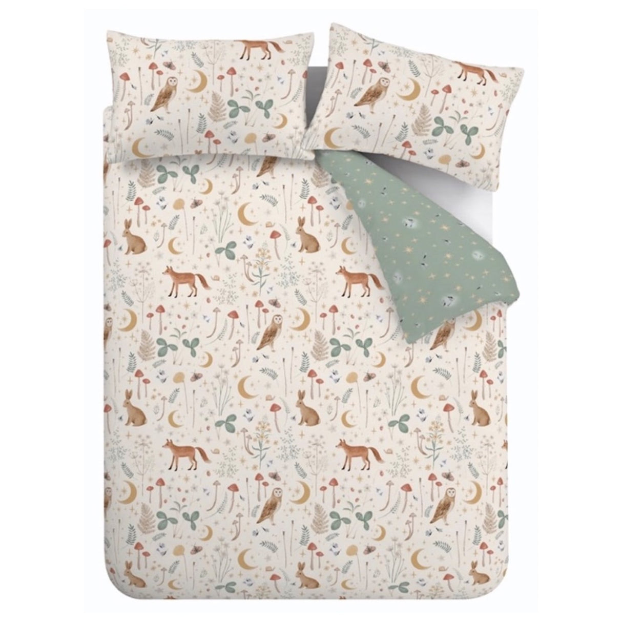Catherine Lansfield Enchanted Twilight Animals Duvet Cover Set - Enchanted Twilight Animals Natural Duvet Set