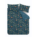 Catherine Lansfield Enchanted Twilight Animals Duvet Cover Set - Enchanted Twilight Animals Navy Duvet Set