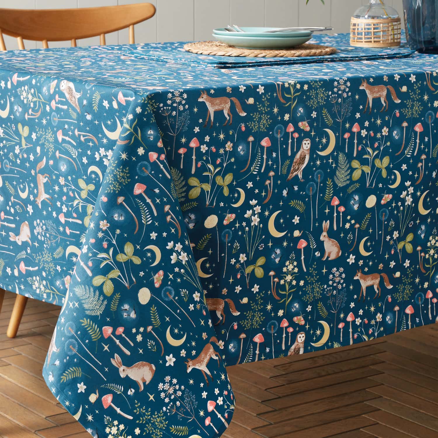 Catherine Lansfield Enchanted Twilight Animals Tablecloth - Enchanted Twilight Animals Table Cloth