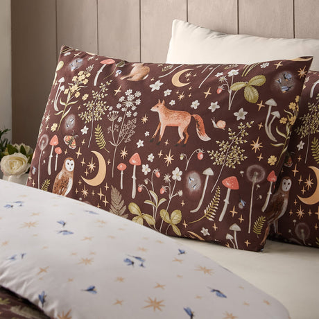 Catherine Lansfield Enchanted Twilight Animals Shower Curtain - Enchanted Twilight Chocolate