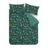 Catherine Lansfield Enchanted Twilight Animals Duvet Cover Set - Enchanted Twilight Forest Green Duvet Set