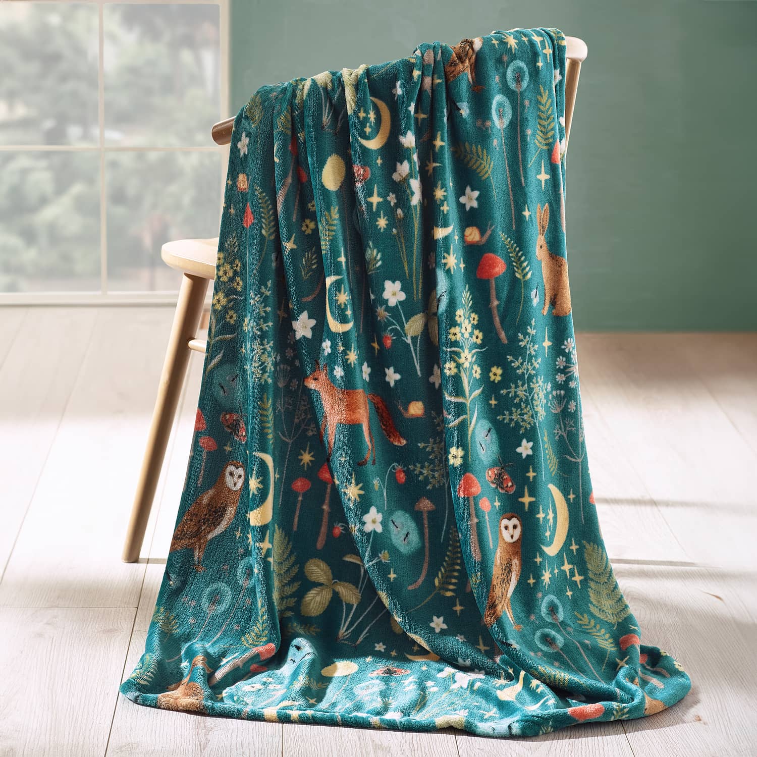 Catherine Lansfield Enchanted Twilight Animals Shower Curtain