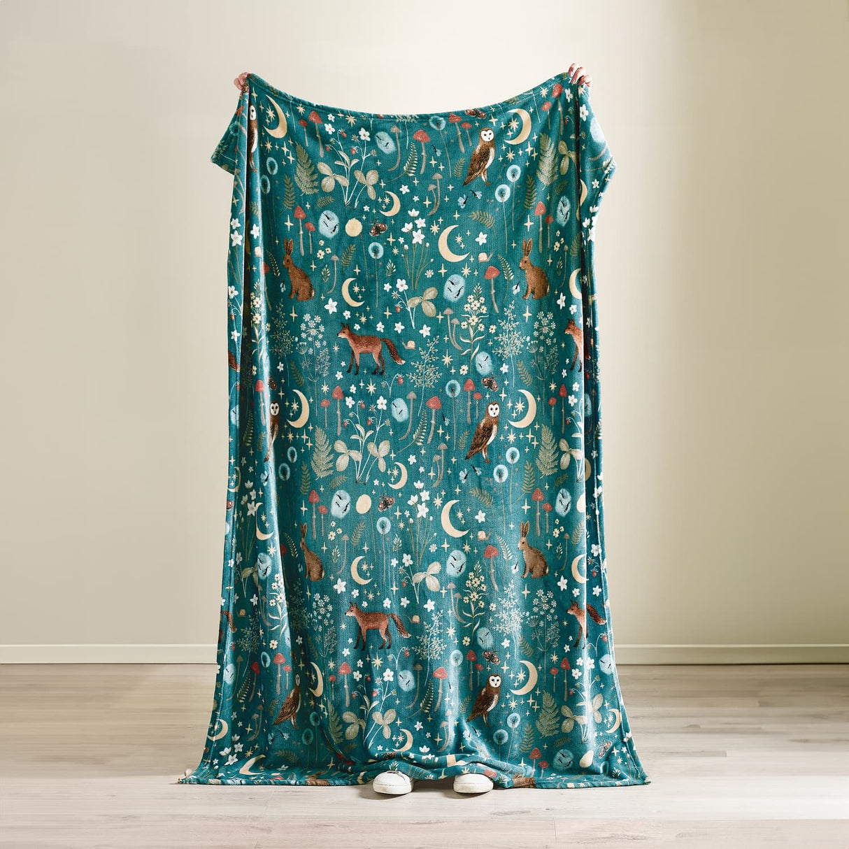 Catherine Lansfield Enchanted Twilight Animals Shower Curtain - Enchanted Twilight Forest Green