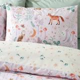 Catherine Lansfield Enchanted Twilight Animals Reversible Duvet Cover Set - Lilac - Enchanted Twilight Lilac Duvet Set
