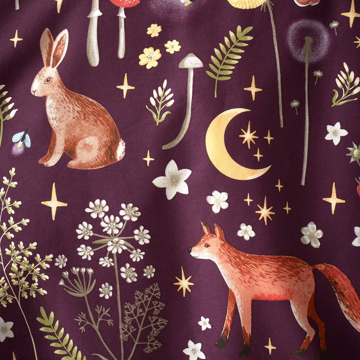 Catherine Lansfield Enchanted Twilight Animals Duvet Cover Set - Enchanted Twilight Plum Duvet Set